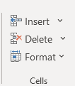 Cell group in home tab