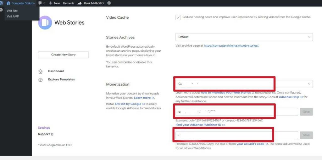 google web stories adsense ads