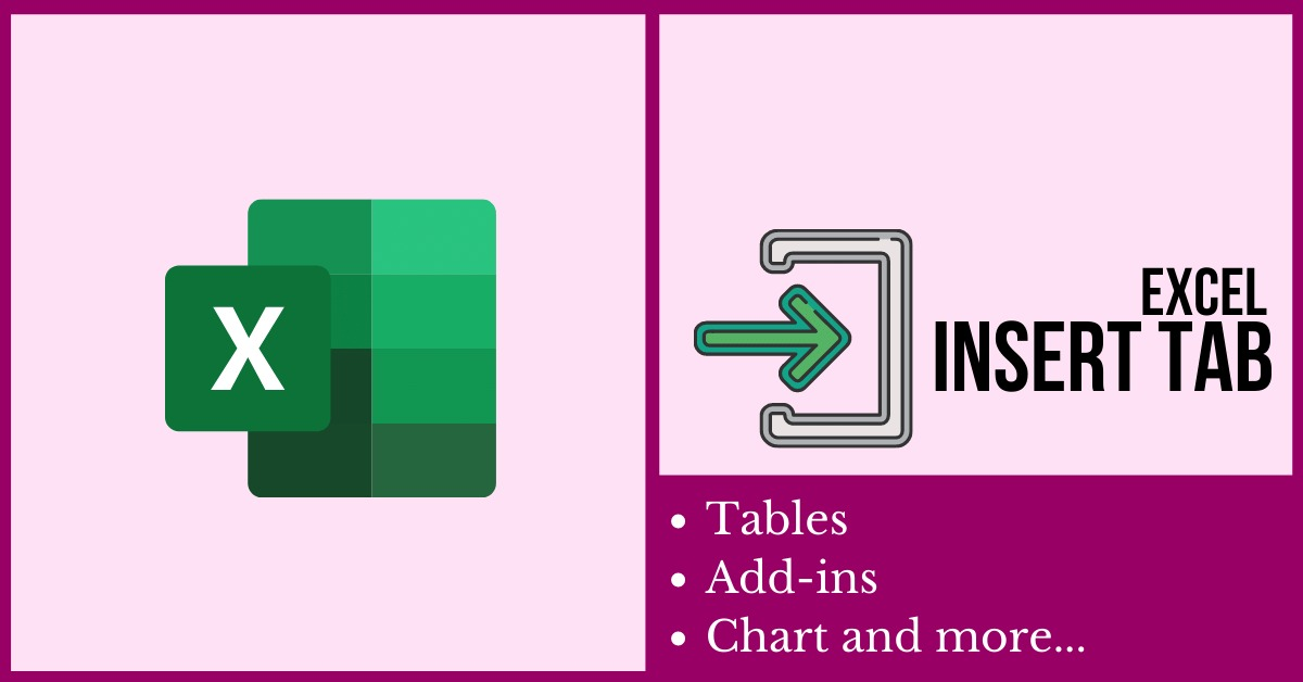 ms excel insert tab