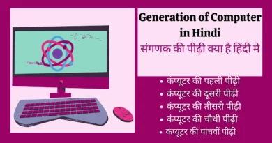 Generation of Computer in Hindi | कंप्यूटर की पीढ़ियां हिंदी में