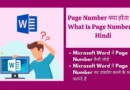 ms word Page Number In Hindi
